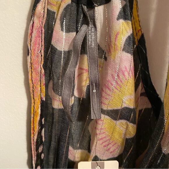 NWT Anthropologie Black Metallic Floral Sexy Maxi Dress Small - Picture 16 of 16